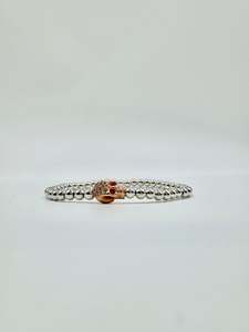 Bracelet: Rose Gold Diamantè Skull Bracelet