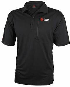 Tops: Stoney Creek Short Sleeve Black Corporate Polo