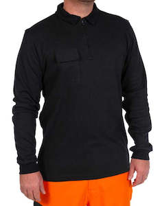 Flame Resistant: Daneunder Flame Resistant Long Sleeve Polo with Zip