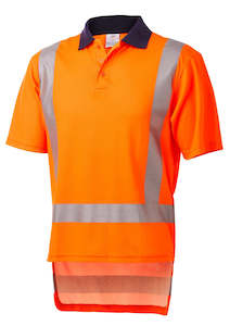 Traffic Management: Daneunder TTMC Short Sleeve Hi Vis Cotton Back Polo Shirt