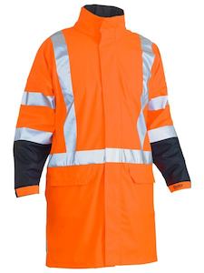 Traffic Management: BISLEY X Taped Hi Vis TTMC Stretch PU Rain Coat