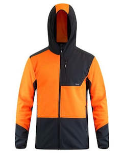 Hi Vis: BISON Hooded Sweatshirt Contrast Orange/Black