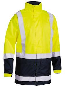 Overalls: BISLEY Taped Hi Vis Rain Shell Jacket