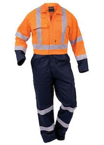 Overalls: BISON Workzone Hi Vis Overall D/N