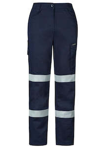 Womens Workwear: SYZMIK Womens Stretch Taped Cargo Pant Navy