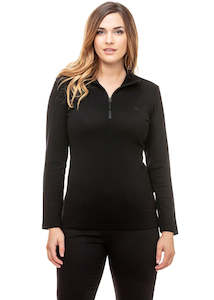 Womens Workwear: SWANNDRI Plymouth V2 1/2 Zip Merino Black
