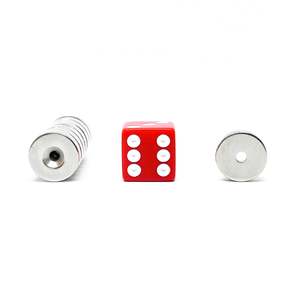 Cylinder Magnets: 15mm Dia x 4mm with 3mm hole  |  Pack of 8