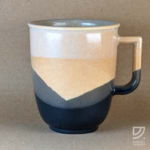 Cups: Coffee Mug - Black, Buff & Cream