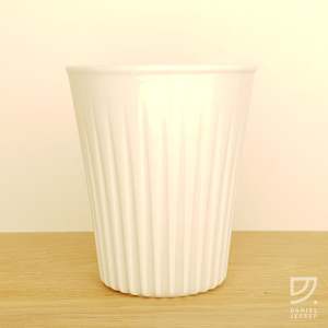 Coffee Cup - White Fluted