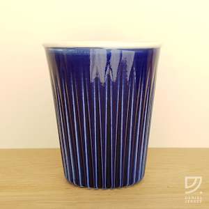 Cups: Coffee Cup - Cobalt Fluted