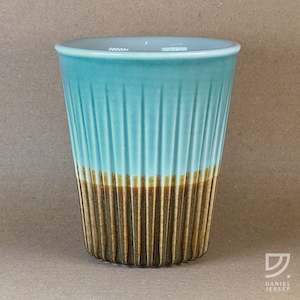 Cups: Coffee Cup - Jade & Copper Fluted