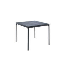 Outdoor Dining Table Range: FOUR Indoor/Outdoor Table 90x90 Black Aluminium Top & Frame