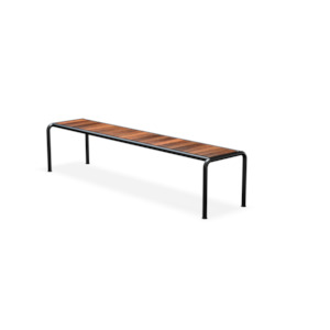 Outdoor Dining Seating Range: HOUE AVANTI Bench Seat Long - Black frame, Thermo Ash