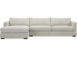 Products: Dakota 3 Seater Chaise Lounge Suite LHF – Natural Beige Fabric