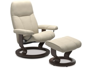 Products: Stressless® Consul Medium Leather Recliner - Classic Base