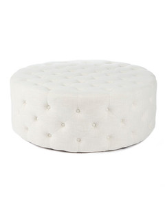 Products: Tufted Linen Ottoman - Hamptons Linen darbyandgrey