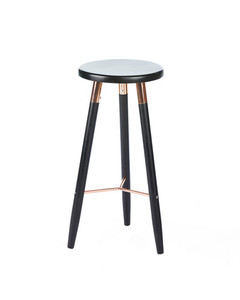 Nordic Bar Stool Black w Copper darbyandgrey