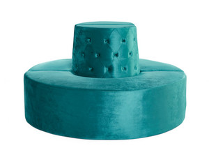 Products: Island Velvet Ottoman - Teal darbyandgrey