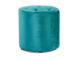 Products: Pod Velvet Ottoman - Teal darbyandgrey