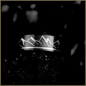 8mm Matte Black Stainless Steel Ring