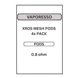 Coils Cartridges: Vaporesso XROS 0.8ohm Mesh Pod 4x