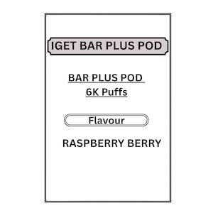 Disposable Vapes: IGET BAR PLUS PODS 6K PUFFS