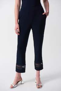 Pant: 251160 Straight 7/8 Pants With Guipure Detail