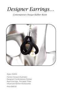 Accessories Bags: HG003 Resin Rubber & Pearl Earings