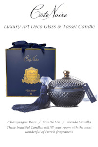 Accessories Bags: Cote Noire Glass Deco Candle