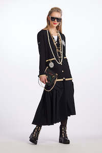 Paula Ryan Collection: 9090 Deep Tuck Microjersey Skirt