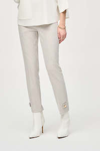 The Pant Collection Summer Winter: 243180 Houndstooth Jacquard Slim Leg Pants