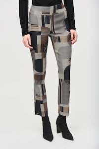 The Pant Collection Summer Winter: 243299  Abstract Print Straight Pull-On Pants