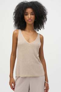 252915 Metallic Knit Camisole Top
