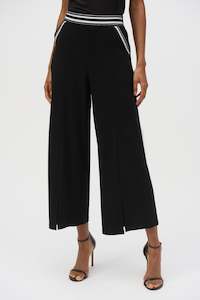 252153 Euro Knit Wide Leg Stripe Pocket Pants
