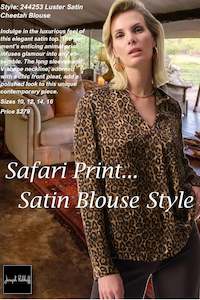 244253 Luster Satin Cheetah Blouse