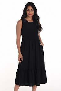 Frank Lyman: 251110 Bow Bodice Layered Gather Dress