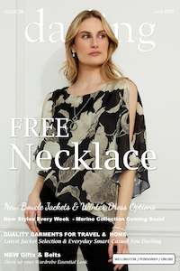 Frank Lyman: 259343 Silky Shawl Style Evening Top With Necklace