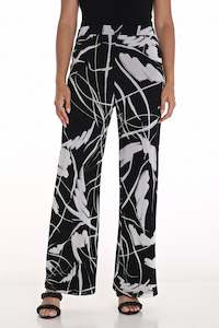 Frank Lyman: 251346 Modern Art Straight Leg Flat Band Pant