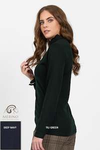 4287 Silky Superfine Easy Fit Merino Polo Neck