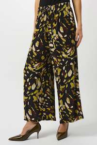 253247 Wide Leg Print Pant With Diamante Side Panel