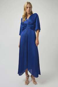 New Arrivals 1: 251903F25 Sapphire Mini Pleat V Neck Dress