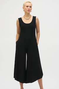 252056 Euro Knit Wide-Leg Sleeveless Jumpsuit