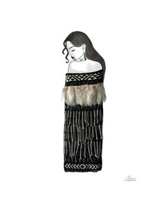 Products: Hine Ngakau - Woman of heart. Tāniko and hukahuka kākahu. Darlington Paku
