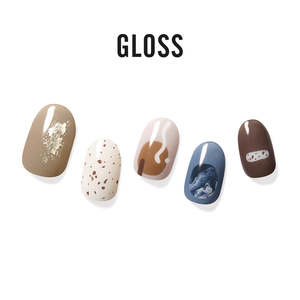 Gloss: [COLORFUL LATTE] GLOSS GEL NAIL STICKER - WOODY SCENT