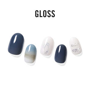 [ONE SUMMER NIGHT] GLOSS GEL NAIL STICKER - MIDNIGHT SILVER