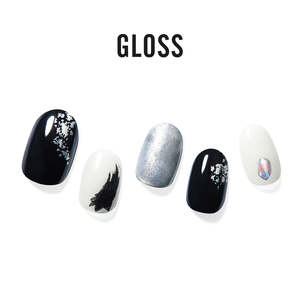 [ONE SUMMER NIGHT] GLOSS GEL NAIL STICKER - URBAN BLACK