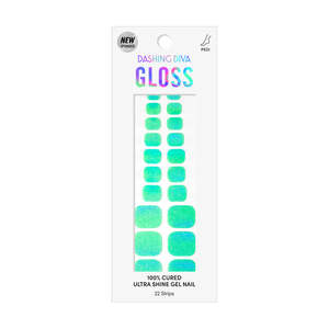 [AURORA EFFECT] GLOSS GEL PEDI STICKER - AUROROA NEON MINT