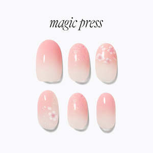 Long Oval: [DREAMING GARDEN] MAGIC PRESS NAIL - BLOSSOM BREEZE