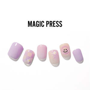 Checkerboard: [FLOWER GARDEN] MAGIC PRESS NAIL - SHY SMILE
