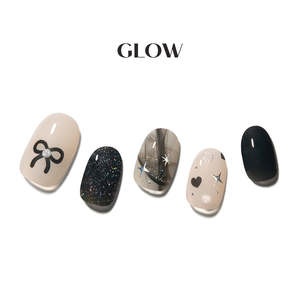 [HAPPY SNOW] GLOW GEL NAIL – KITSCH BLACK
